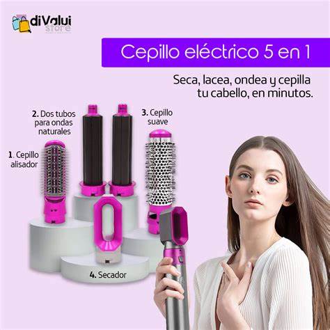 CEPILLO PARA CABELLO 5 EN 1- PEINA, MOLDEA Y BRILLA!!