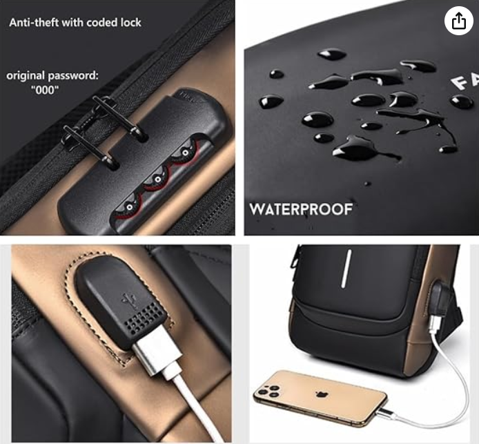 MOCHILA ANTIROBO MODERNA con Carga USB 🚀 ¡Lleva Todo con Máxima Protección!