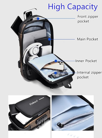 MOCHILA ANTIROBO MODERNA con Carga USB 🚀 ¡Lleva Todo con Máxima Protección!