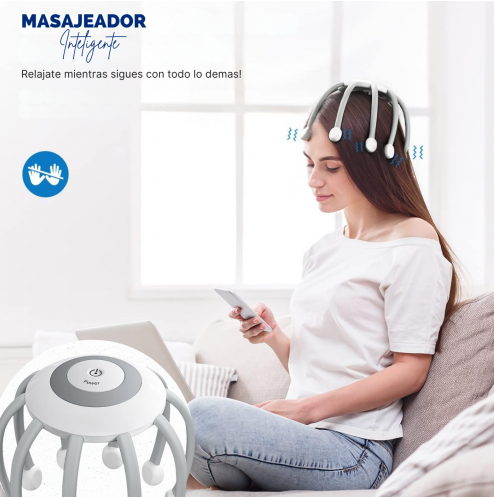 💡 Relájate y Alivia el Estrés con el Masajeador Eléctrico de Cabeza 💪